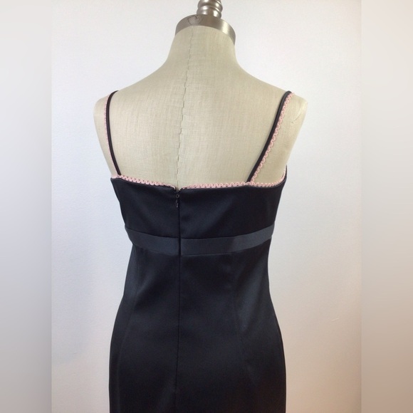 Laundry By Shelli Segal Little Black Dress Pink Trim, sz 8 - Picture 10 of 16